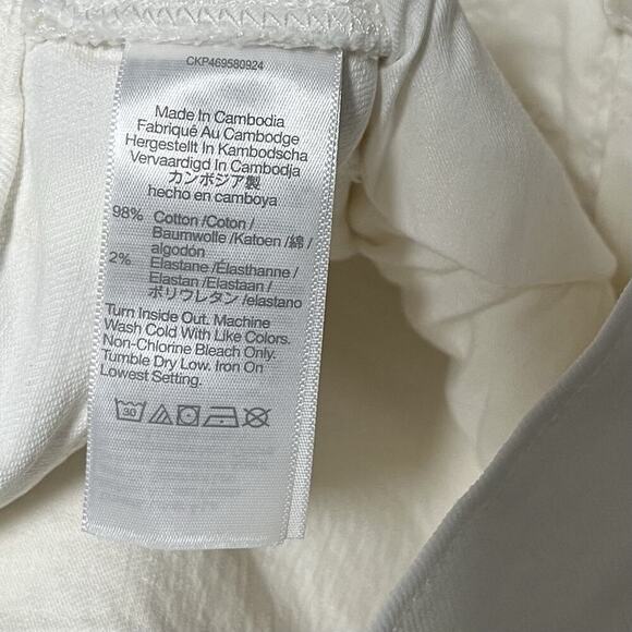 Madewell The Perfect Vintage Wide Leg Crop Jeans Size 30 TALL White Stretchy NWT - Picture 6 of 6